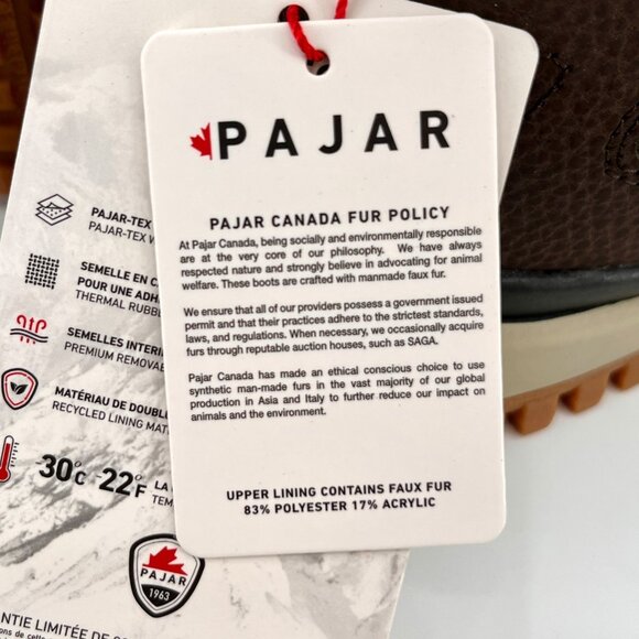 Pajar Fero 2.0 Boot Size 9M Green Waterproof Nylon Leather Winter Snow Boot - Picture 5 of 15